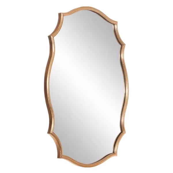 Pinnacle Medium Irregular Gold Hooks Art Deco Mirror (35.75 in. H x 26.25 in. W)