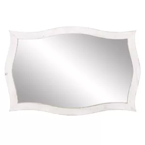 Pinnacle Medium Rectangle Whitewash Hooks Mirror (24.25 in. H x 36.75 in. W)