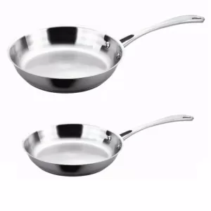 BergHOFF Copper Clad 2-Piece Stainless Steel Frying Pan Set in Polished Stainless Steel