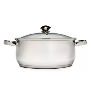 Ecolution Pure Intentions 5 qt. Round Stainless Steel Dutch Oven in Polished Stainless Steel with Glass Lid