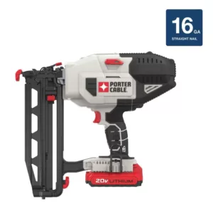 Porter-Cable 20-Volt MAX Lithium-Ion 16-Gauge Cordless  Nailer with Battery 1.5 Ah and Charger