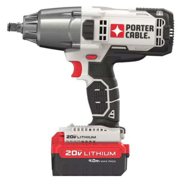 Porter-Cable 20-Volt MAX Lithium-Ion Cordless 1/2 in. Hog Ring Impact Wrench with 4.0 Ah Battery