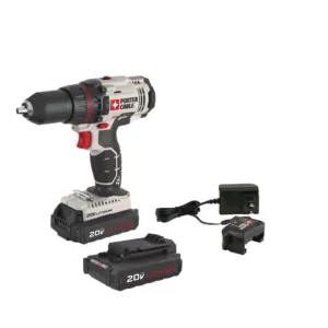 Porter-Cable 20-Volt MAX Lithium-Ion Cordless 1/2 in. Drill/Driver with 2 Batteries 1.3 Ah and Charger