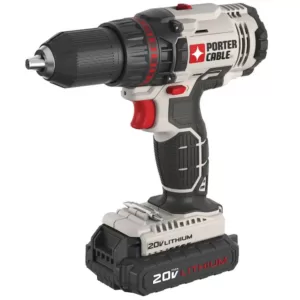 Porter-Cable 20-Volt MAX Lithium-Ion Cordless 1/2 in. Drill/Driver with 2 Batteries 1.3 Ah and Charger