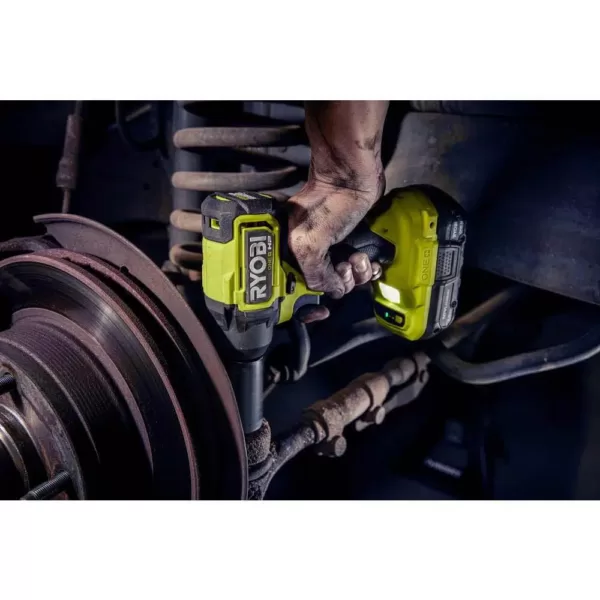 RYOBI ONE+ HP 18V Brushless Cordless Compact 1/2 in. Drill/Driver, 4-Mode 3/8 in. Impact Wrench, (2) 1.5 Ah Batteries, Charger