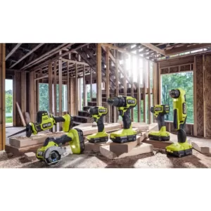 RYOBI ONE+ HP 18V Brushless Cordless Compact 1/2 in. Drill/Driver, 3/8 in. Right Angle Drill, (2) Batteries, Charger, and Bag