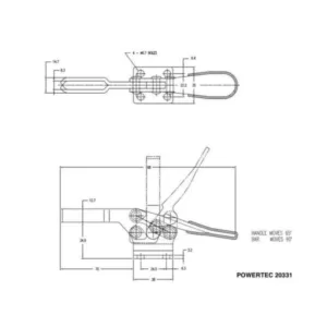 POWERTEC 500 lbs. Horizontal Quick-Release Toggle Clamp (10-Pack)