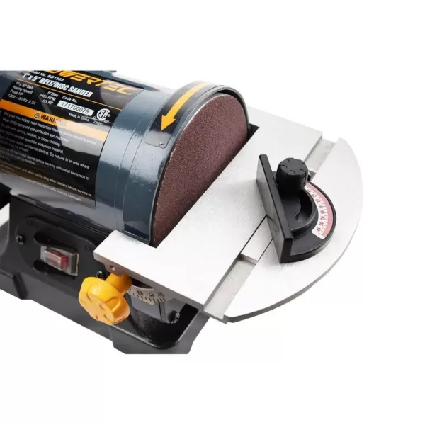 POWERTEC Belt Disc Sander for Woodworking, 1 in. x 30 in. Belt Sander with 5 in. Sanding Disc