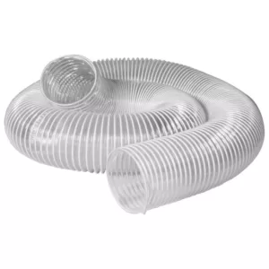 POWERTEC 5 in. x 10 ft. PVC Flexible Dust Collection Hose in Clear