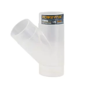 POWERTEC 2-1/2 in. I.D. Y-Fitting, Clear