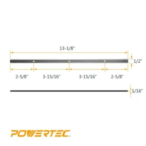 POWERTEC 13 in. HSS Replacement Planer Blades for the Delta Planer 22-549, 22-555, 22-580 and Grizzly G0689 (Set of 2)