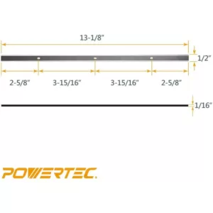 POWERTEC 13 in. High-Speed Steel Planer Knives for Delta 22-580 (Set of 2)