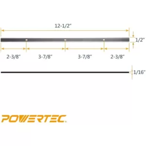 POWERTEC 12-1/2 in. High-Speed Steel Planer Knives for Delta 22-560 / 22-565 (Set of 2)