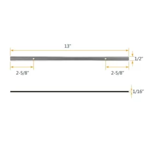 POWERTEC 13 in. HSS Replacement Planer Blades for the Ryobi Planer AP1300- 2 Sets 4 Knives