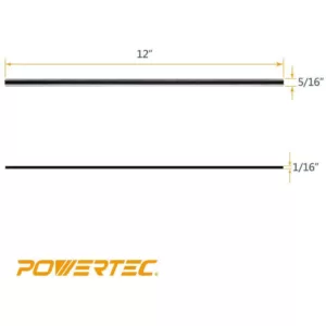 POWERTEC 12 in. High-Speed Steel Planer Knives for Makita 2012 / 2012NB (Set of 2)