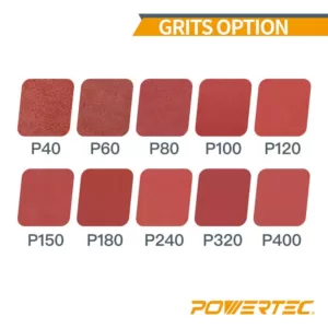 POWERTEC 4 in. x 36 in. 400-Grit Aluminum Oxide Sanding Belt (10-Pack)