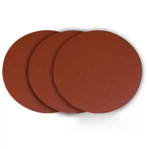 POWERTEC 12 in. 60 Grit PSA Aluminum Oxide Sanding Disc, Self Stick (3-Pack)