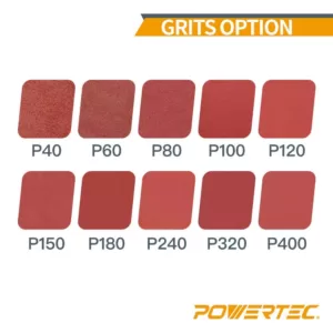 POWERTEC 3 in. x 18 in. 60-Grit Aluminum Oxide Sanding Belt (10-Pack)