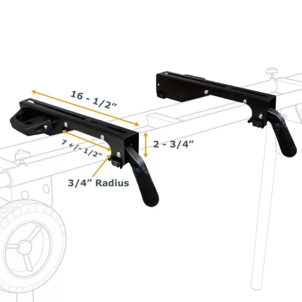 POWERTEC Miter Saw Stand Mounting Bracket Assembly (Set of 2)