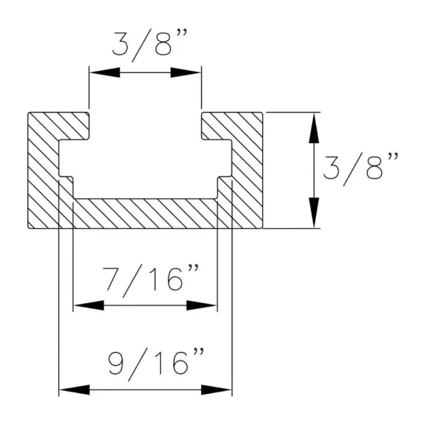 POWERTEC 48 in. (1219.2 mm) Universal T-Track