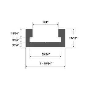 POWERTEC 48 in. Aluminum Miter T-Track with Miter T-Bar