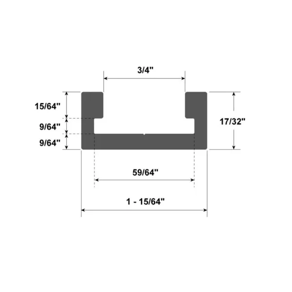 POWERTEC 48 in. Aluminum Miter T-Track with Miter T-Bar