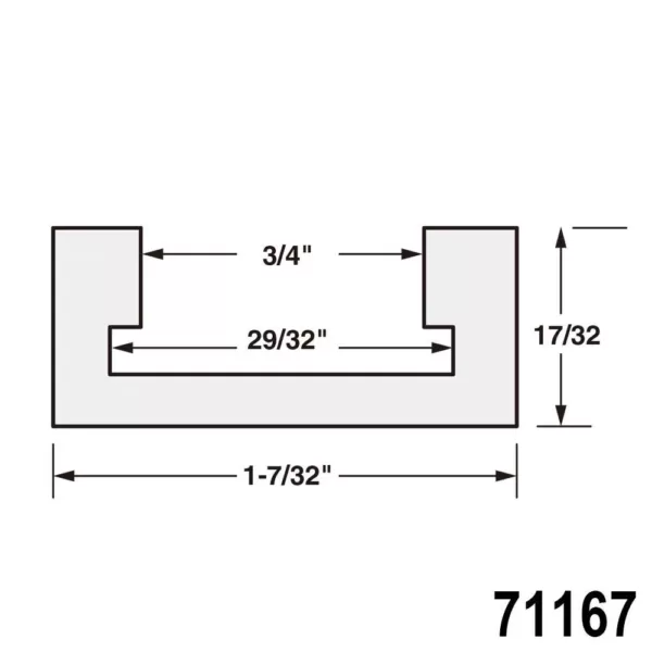 POWERTEC 48 in. Aluminum Miter T-Track