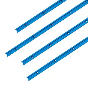 POWERTEC 24 in. Double-Cut Profile Universal T-Track with Predrilled Mounting Holes (4-Pack)