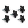 POWERTEC 1/4 in.-20, 5-Star Stud Knob (5-Pack)