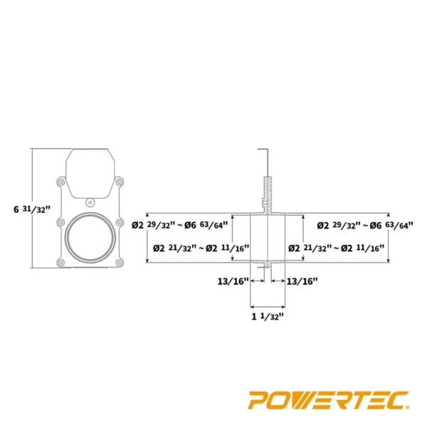 POWERTEC 3 in. Aluminum Blast Gate