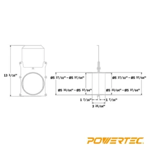 POWERTEC 6 in. Aluminum Blast Gate