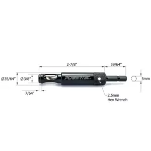 POWERTEC Self Centering Steel Drill Bit with 5 mm Hex Shank