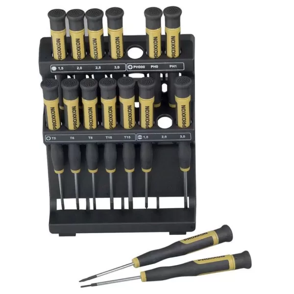 Proxxon Micro Screwdrivers Set with Holder (15-Piece)