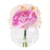 Pure Garden 7.5 in. Peony Floral Pink Arrangement