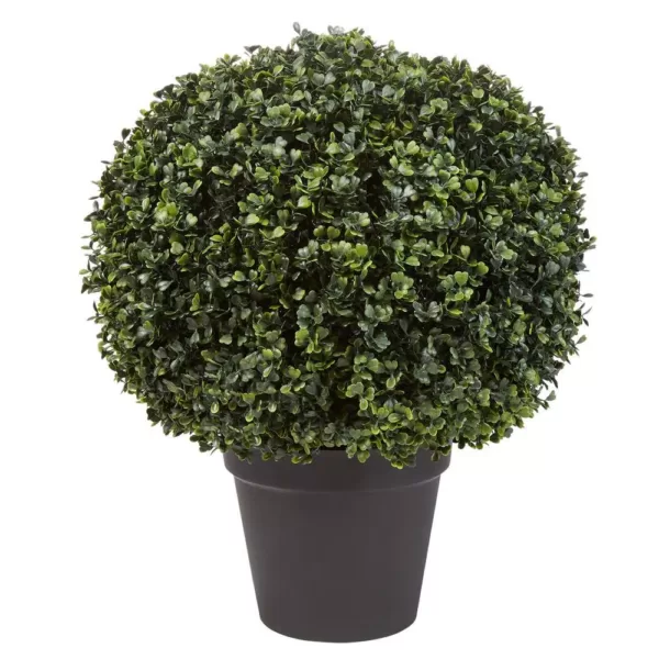 Pure Garden 23 in. Realistic Faux Boxwood Topiary