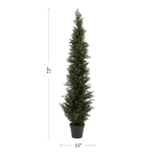 Pure Garden 72 in. Artificial Cedar Topiary