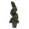 Pure Garden 36 in. Artificial Cypress Spiral Topiary