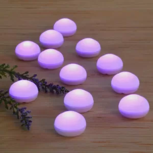 LUMABASE 1.25 in. D x 0.875 in. H x 1.25 in. W Purple Floating Blimp Lights (12-Count)