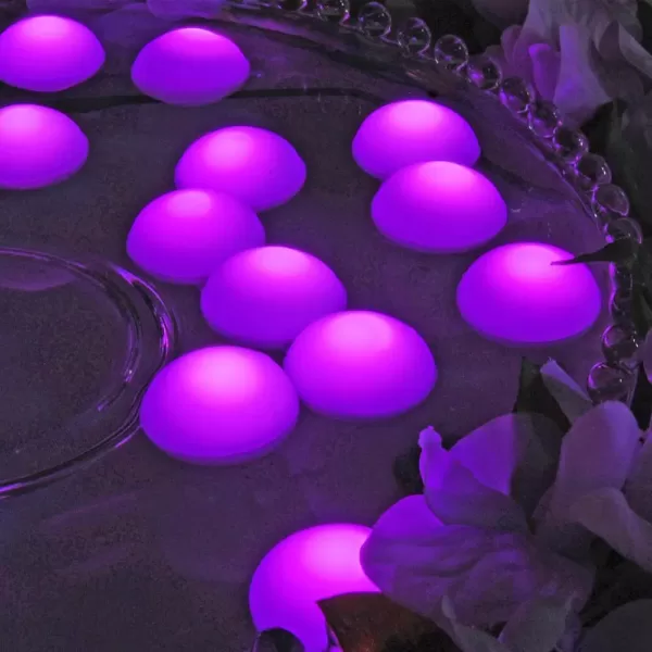 LUMABASE 1.25 in. D x 0.875 in. H x 1.25 in. W Purple Floating Blimp Lights (12-Count)