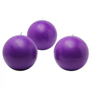 Zest Candle 3 in. Purple Ball Candles (6-Box)