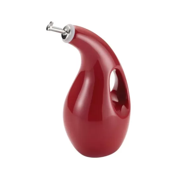 Rachael Ray Stoneware Red Oil & Vinegar Dispensing Bottle