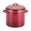 Rachael Ray Classic Brights 12 qt. Steel Stock Pot in Red with Lid