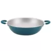 Rachael Ray Create Delicious Aluminum Nonstick Wok, 14.25-Inch, Teal Shimmer