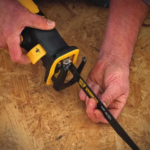 DEWALT 20-Volt MAX Lithium-Ion Cordless Brushless Compact Reciprocating Saw with 20-Volt MAX Premium Li-Ion (1) 5.0Ah Battery