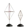 3R Studios Diamond Shaped Metal Figurine (Set of 2 Sizes)