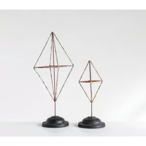 3R Studios Diamond Shaped Metal Figurine (Set of 2 Sizes)