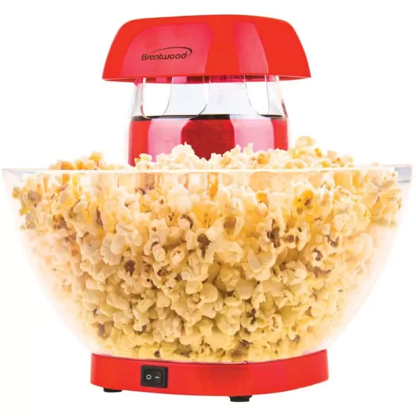 Brentwood Appliances 1200-Watt 196 oz. Red Hot-Air Popcorn Machine