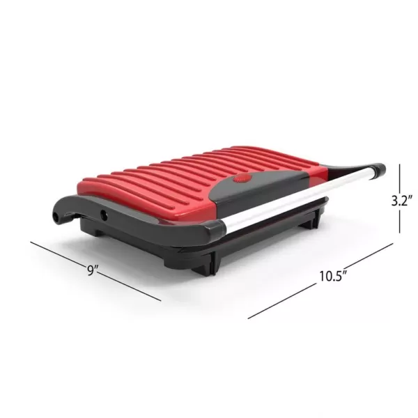 Chef Buddy 760 W Red Non-Stick Panini Press