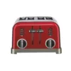 Cuisinart Classic Series 4-Slice Red Wide Slot Toaster with Crumb Tray