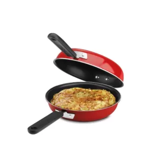 Cuisinart 2-Piece Aluminum Nonstick Frittata Pan Set in Red